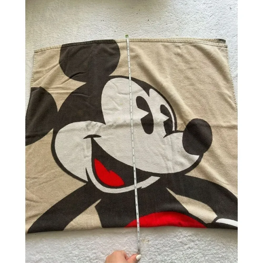 Vintage style Mickey Mouse Beach towel - 53x29.5 inches - grey, black, white, an
